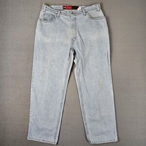 Levis Jeans Mens 38x30 Blue Light Wash Silvertab Straight Loose 90s USA *READ